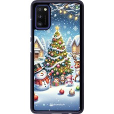 Samsung Galaxy A41 Case Hülle - Weihnachten 2023 Schneemann und Tannenbaum