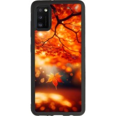 Samsung Galaxy A41 Case Hülle - Silikon schwarz Herbst Magisch Orange