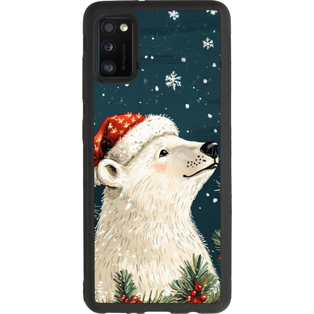 Coque Samsung Galaxy A41 - Silicone rigide noir Christmas 25 Bear