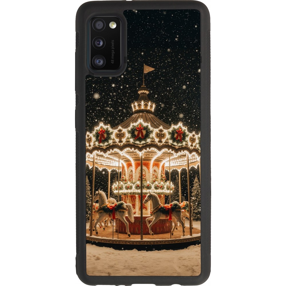 Coque Samsung Galaxy A41 - Silicone rigide noir Christmas 25 Carousel
