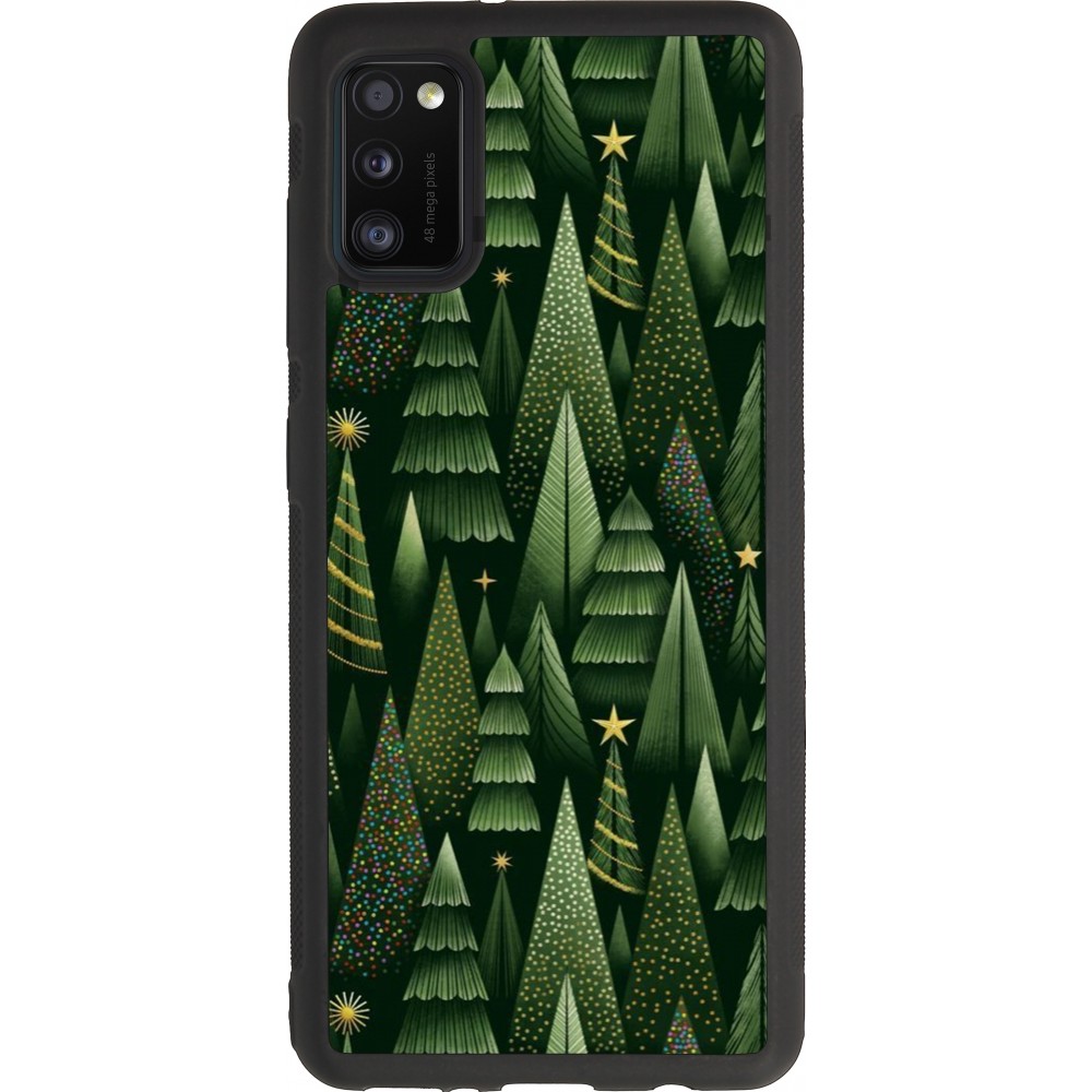 Coque Samsung Galaxy A41 - Silicone rigide noir Christmas 25 Pattern Xmas Tree