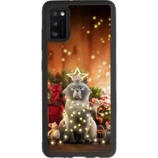 Coque Samsung Galaxy A41 - Silicone rigide noir Christmas 25 Xmas Cat
