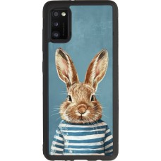 Samsung Galaxy A41 Case Hülle - Silikon schwarz Easter 2026 Rabbit navy