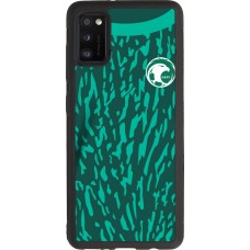 Coque Samsung Galaxy A41 - Silicone rigide noir Maillot de football Arabie saoudite 2022 personnalisable