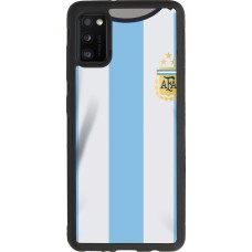 Coque Samsung Galaxy A41 - Silicone rigide noir Maillot de football Argentine 2022 personnalisable