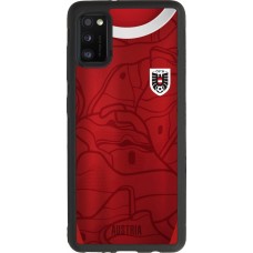 Coque Samsung Galaxy A41 - Silicone rigide noir Maillot de football Autriche personnalisable