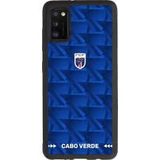 Coque Samsung Galaxy A41 - Silicone rigide noir Maillot de football Cap-Vert 2026 personnalisable