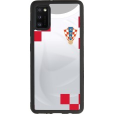 Samsung Galaxy A41 Case Hülle - Silikon schwarz Kroatien 2022 personalisierbares Fussballtrikot