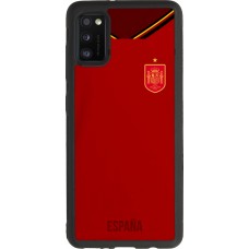 Coque Samsung Galaxy A41 - Silicone rigide noir Maillot de football Espagne 2022 personnalisable