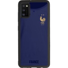 Coque Samsung Galaxy A41 - Silicone rigide noir Maillot de football France 2022 personnalisable