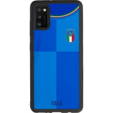 Coque Samsung Galaxy A41 - Silicone rigide noir Maillot de football Italie 2022 personnalisable