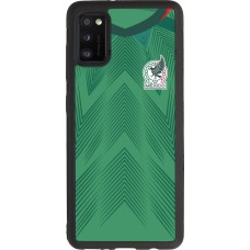 Coque Samsung Galaxy A41 - Silicone rigide noir Maillot de football Mexique 2022 personnalisable