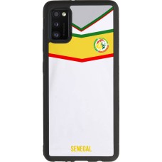 Coque Samsung Galaxy A41 - Silicone rigide noir Maillot de football Senegal 2022 personnalisable