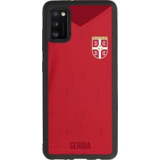 Samsung Galaxy A41 Case Hülle - Silikon schwarz Serbien 2022 personalisierbares Fussballtrikot