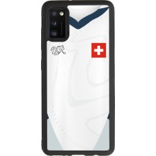 Samsung Galaxy A41 Case Hülle - Silikon schwarz Schweiz Away personalisierbares Fussballtrikot