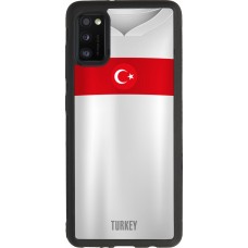 Coque Samsung Galaxy A41 - Silicone rigide noir Maillot de football Turquie personnalisable