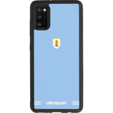 Samsung Galaxy A41 Case Hülle - Silikon schwarz Uruguay 2026 personalisierbares Fussballtrikot