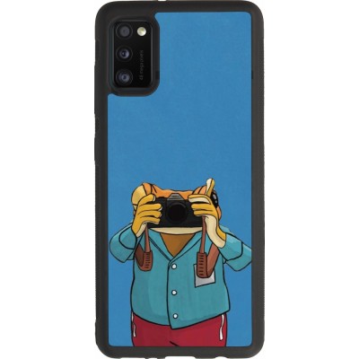 Coque Samsung Galaxy A41 - Silicone rigide noir Frog with camera DTMF