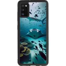 Coque Samsung Galaxy A41 - Silicone rigide noir Manta Lagon Nettoyage