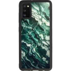 Samsung Galaxy A41 Case Hülle - Silikon schwarz Majestätischer grüner Marmor