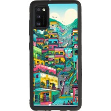 Coque Samsung Galaxy A41 - Silicone rigide noir Medellin Comuna 13 Art