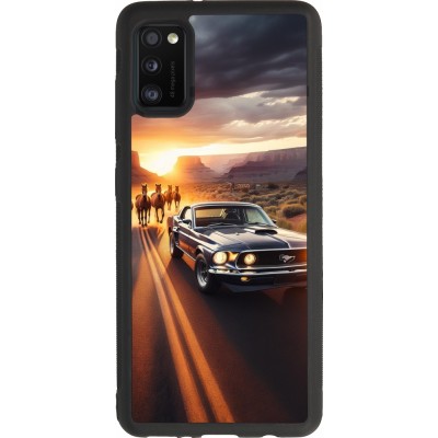 Coque Samsung Galaxy A41 - Silicone rigide noir Mustang 69 Grand Canyon