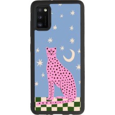 Coque Samsung Galaxy A41 - Silicone rigide noir Pink leopard with stars 2026
