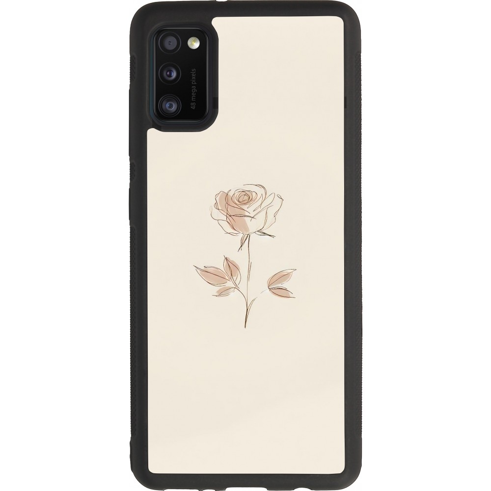 Samsung Galaxy A41 Case Hülle - Silikon schwarz Rosa Sand Minimalistisch