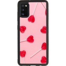 Coque Samsung Galaxy A41 - Silicone rigide noir Saint Valentines Day 26 Lollipop