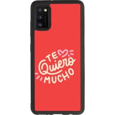 Coque Samsung Galaxy A41 - Silicone rigide noir Saint Valentines Day 26 Te quiero mucho