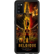 Coque Samsung Galaxy A41 - Silicone rigide noir Football Belgique splash 2026