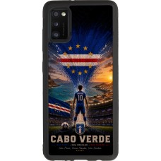 Samsung Galaxy A41 Case Hülle - Silikon schwarz Fussball Kap Verde splash 2026