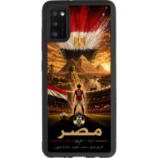 Coque Samsung Galaxy A41 - Silicone rigide noir Football Égypte splash 2026