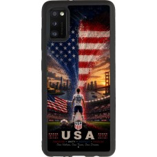 Samsung Galaxy A41 Case Hülle - Silikon schwarz Fussball Vereinigten Staaten splash 2026