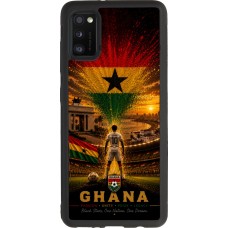 Coque Samsung Galaxy A41 - Silicone rigide noir Football Ghana splash 2026