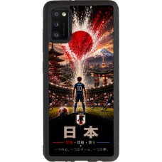 Coque Samsung Galaxy A41 - Silicone rigide noir Football Japon splash 2026
