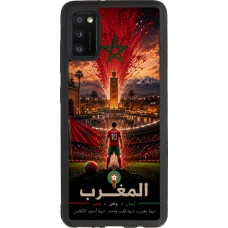 Samsung Galaxy A41 Case Hülle - Silikon schwarz Fussball Marokko splash 2026