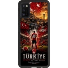 Samsung Galaxy A41 Case Hülle - Silikon schwarz Fussball Türkei splash 2026