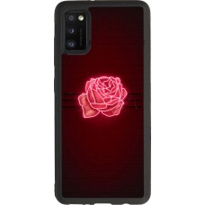 Coque Samsung Galaxy A41 - Silicone rigide noir Spring 23 neon rose