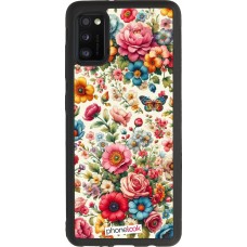 Samsung Galaxy A41 Case Hülle - Silikon schwarz Spring 25 fruehling bluetend