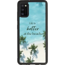 Samsung Galaxy A41 Case Hülle - Silikon schwarz Summer 2025 Life is better at the beach