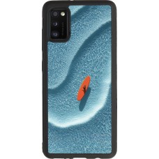 Coque Samsung Galaxy A41 - Silicone rigide noir Orange surf Summer 2026