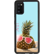 Samsung Galaxy A41 Case Hülle - Silikon schwarz Pineapple with glasses Summer 2026
