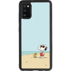 Samsung Galaxy A41 Case Hülle - Silikon schwarz Snoopy on the beach Summer 2026