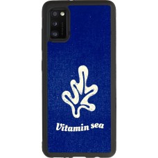 Coque Samsung Galaxy A41 - Silicone rigide noir Vitamin sea Summer 2026