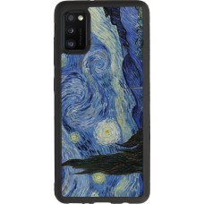 Coque Samsung Galaxy A41 - Silicone rigide noir Tableau art - La Nuit étoilée - Van Gogh
