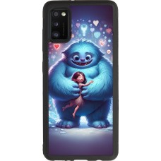 Coque Samsung Galaxy A41 - Silicone rigide noir Valentine 2024 Fluffy Love