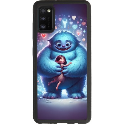 Samsung Galaxy A41 Case Hülle - Silikon schwarz Valentin 2024 Flauschige Liebe