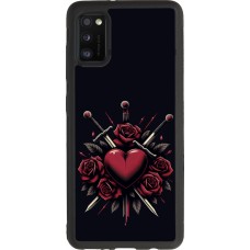 Coque Samsung Galaxy A41 - Silicone rigide noir Valentine 2024 gothic love