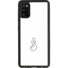 Coque Samsung Galaxy A41 - Silicone rigide noir Valentine 2024 heat by Millennials
